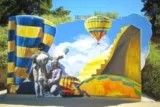 Balaruc-Les-Bains mur peint Montgolfier